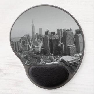Black White New York City Skyline Gel Mouse Pad