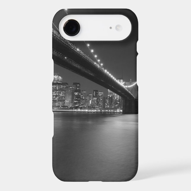 Black White New York City Skyline iPhone Case (Back)