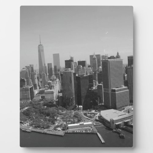 Black White New York City Skyline Plaque