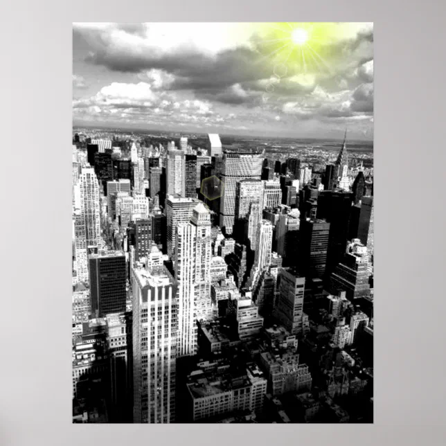 Black & White New York City Skyline Poster | Zazzle