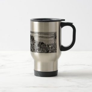 Black White New York City Skyline Travel Mug