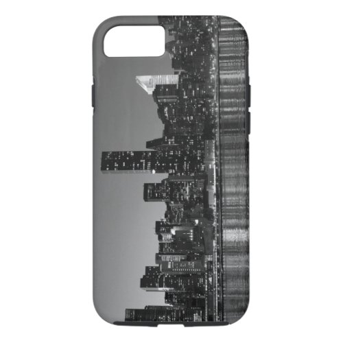 Black White New York City Skyscapers Silhouette iPhone 87 Case