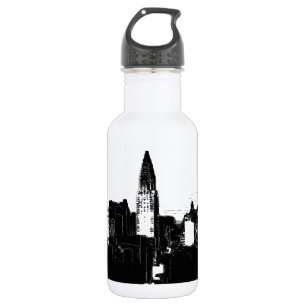 Black & White New York City Stainless Steel Water Bottle