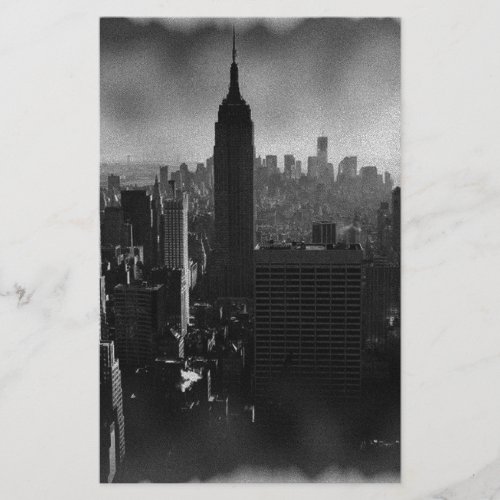 Black  White New York City Stationery