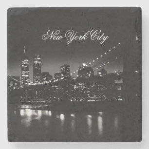 Black & White New York City Stone Coaster