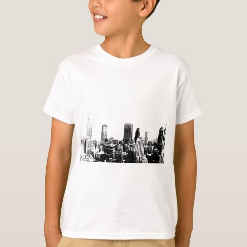Black  White New York City T_Shirt