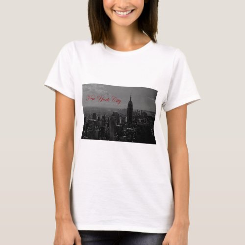 Black White New York City T_Shirt