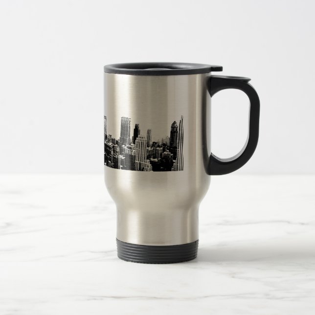 Black & White New York City Travel Mug (Right)