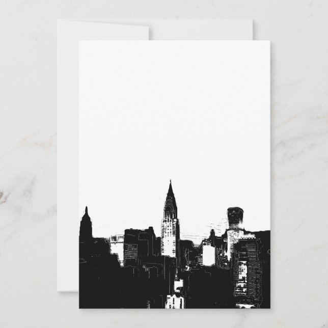 Black & White New York Invitation (Front)