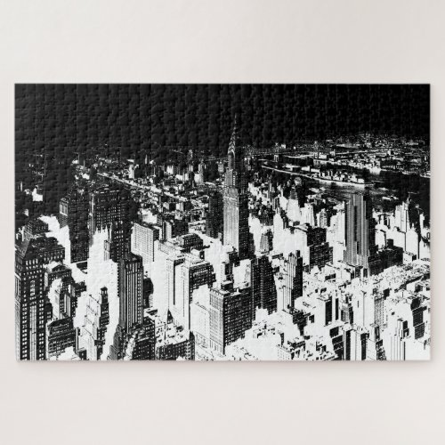 Black  White New York Jigsaw Puzzle