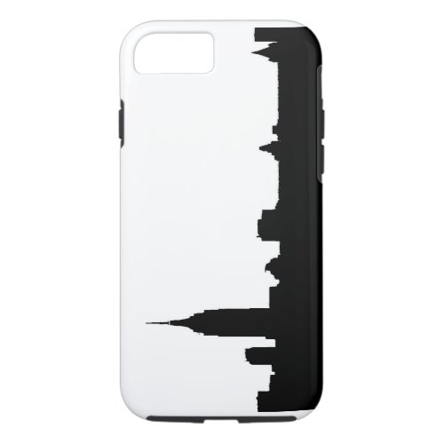 Black  White New York Silhouette iPhone 87 Case