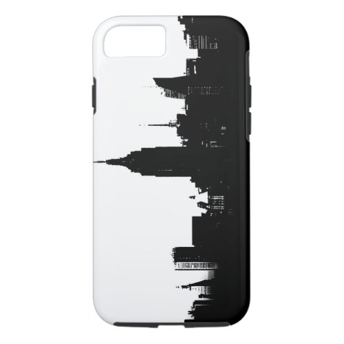 Black White New York Silhouette iPhone 87 Case