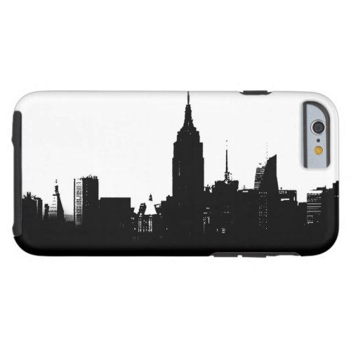 Black White New York Silhouette Tough iPhone 6 Case