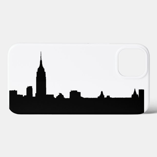 Black & White New York Silhouette Case-Mate iPhone Case (Back (Horizontal))