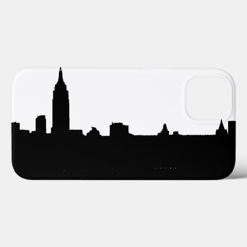 Black  White New York Silhouette iPhone 13 Case