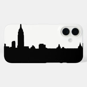 Black & White New York Silhouette iPhone 16 Case