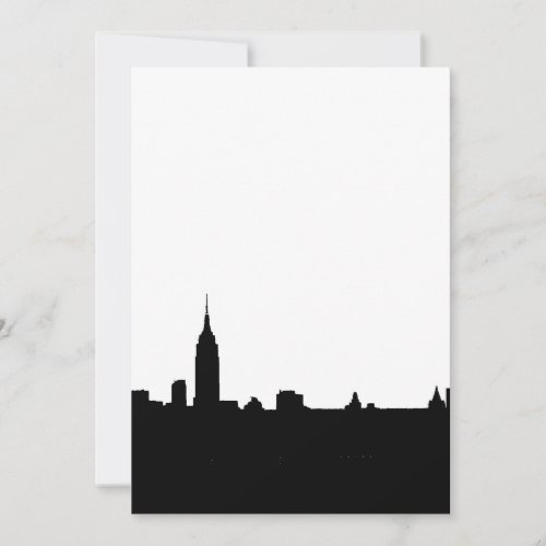 Black  White New York Silhouette Invitation