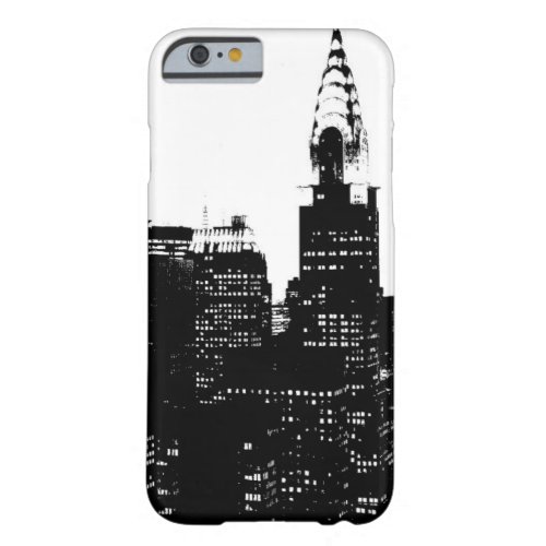 Black  White New York Silhouette iPhone 6 Case