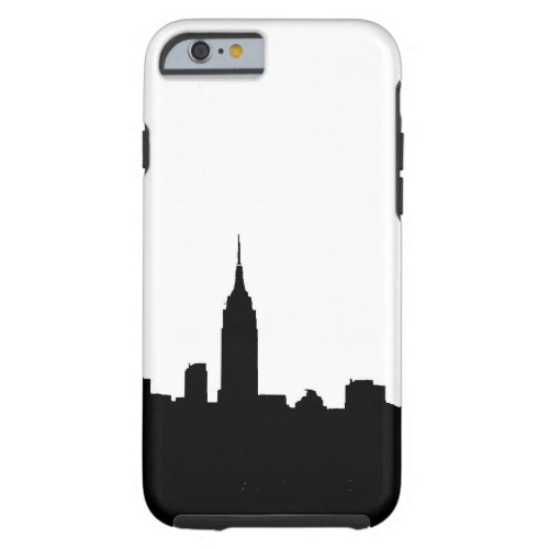 Black White New York Silhouette iPhone 6 Case