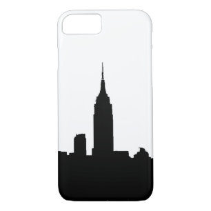 Black White New York Silhouette iPhone 7 Case
