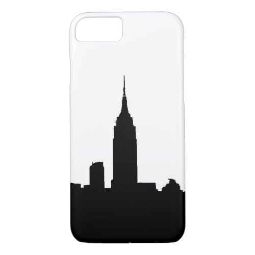 Black White New York Silhouette iPhone 7 Case