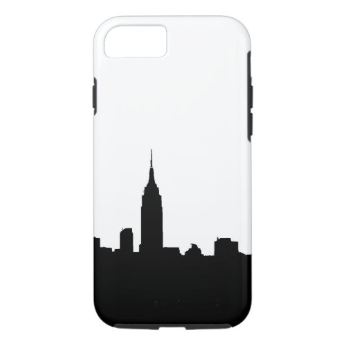 Black White New York Silhouette iPhone 7 Case