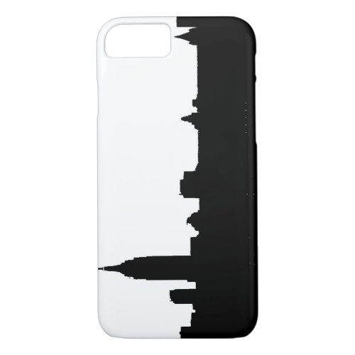 Black White New York Silhouette iPhone 7 Case