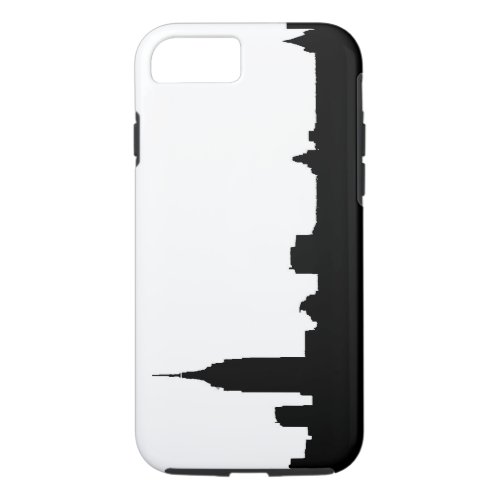 Black White New York Silhouette iPhone 7 Case