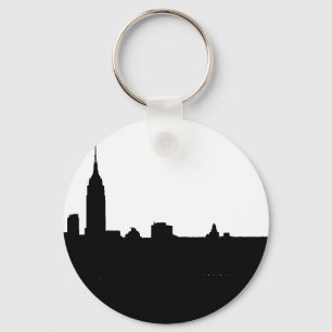 Black & White New York Silhouette Keychain