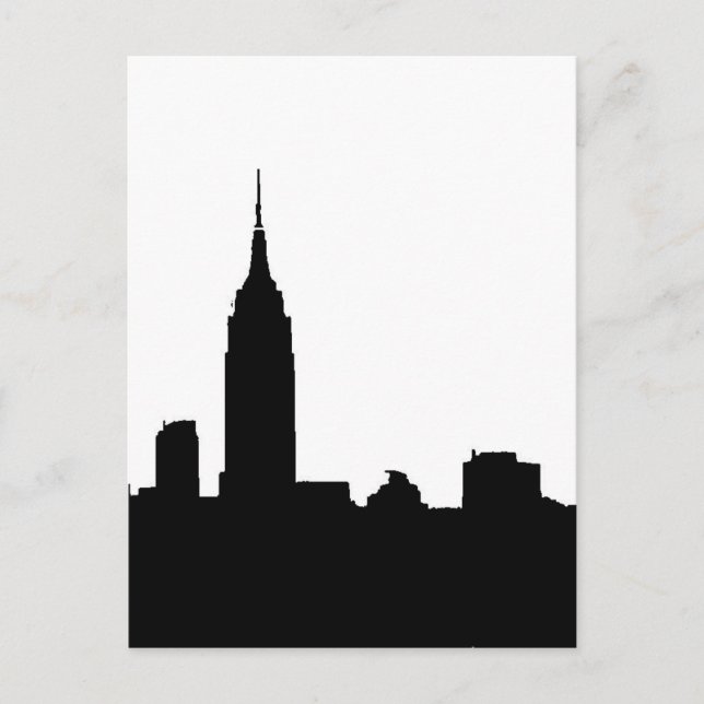Black & White New York Silhouette Post Cards (Front)