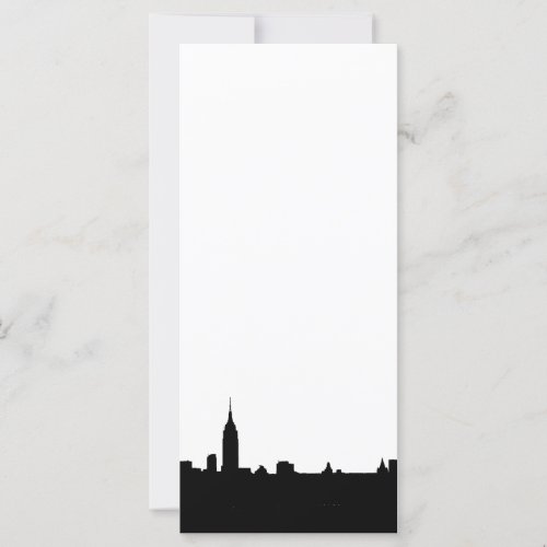Black  White New York Silhouette Rack Card