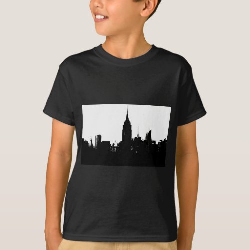 Black White New York Silhouette T_Shirt