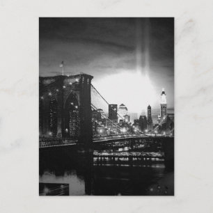 Black & White New York Skyline Postcard