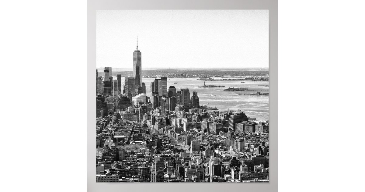 Black White New York Skyline Travel Photograpy Poster | Zazzle