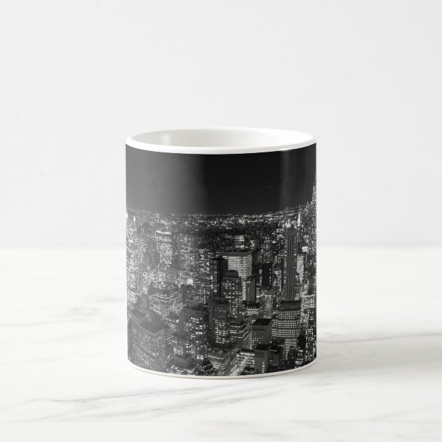 Black & White New York Skyscrapers Coffee Mug (Center)