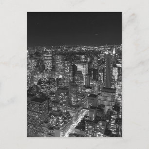 Black & White New York Skyscrapers Postcard