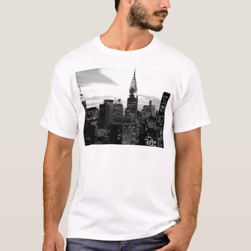 Black  White New York T_Shirt