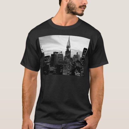 Black  White New York T_Shirt