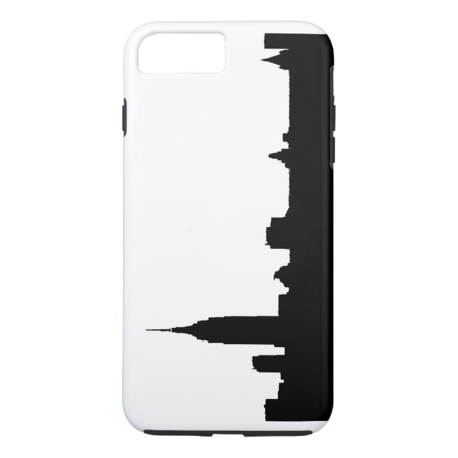 Black White New York Tough iPhone 7 Plus Case (Back)