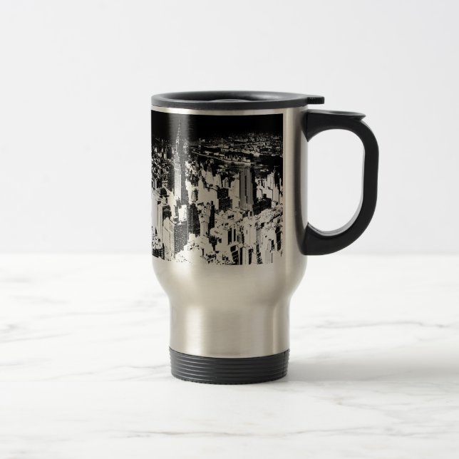 Black & White New York Travel Mugs (Right)