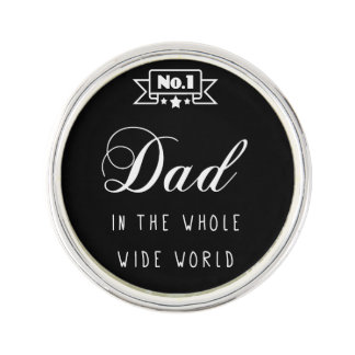 Black & White No.1 Dad Lapel Pin