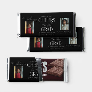 Black White Now & Then Photo Graduation Hershey Bar Favors