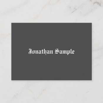 Black White Old English Text Nostalgic Template Business Card by art_grande at Zazzle