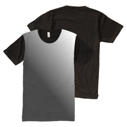 Black White Ombre All-Over-Print T-Shirt Black White Ombre All_Over_Print T_Shirt