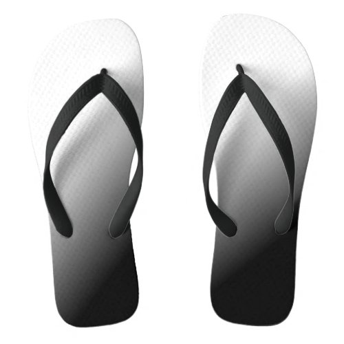 Black White Ombre Flip Flops