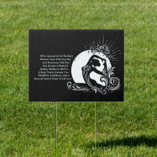 Black White One-legged King Pigeon Yoga Pose Logo Sign