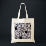 Black & White Op Art Circles Budget Bag<br><div class="desc">Crisp black and white design is always in fashion! We especially love this bag and with the 20% discount on top of the budget bag price, it's a steal! Stock up for Xmas now. You can also place this image on any style or size bag or tote as it's a...</div>