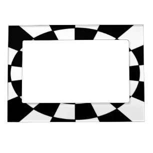Black & White Op Art Magnetic Photo Frame