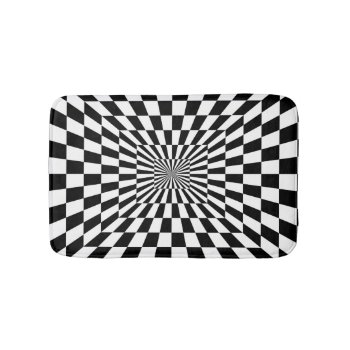 Black & White Optical Illusion  Bath Mat by theunusual at Zazzle