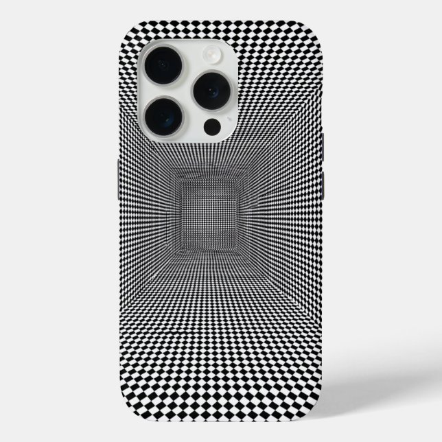 Black White Optical Illusion Design Case-Mate iPhone Case (Back)